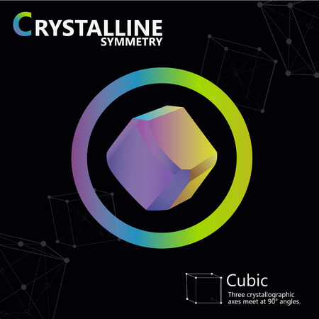 crystals polygon style symmetryのイラスト素材