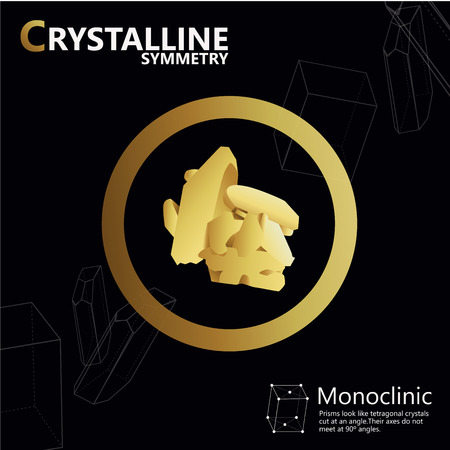 crystals polygon style symmetryのイラスト素材
