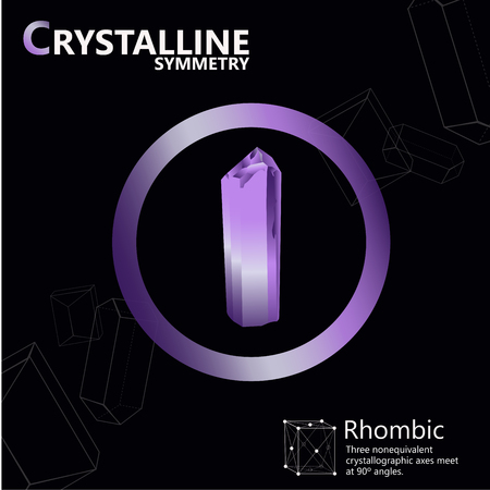 crystals polygon style symmetryのイラスト素材