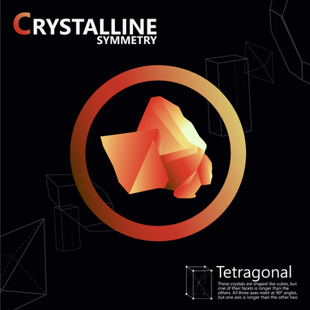 crystals polygon style symmetryのイラスト素材