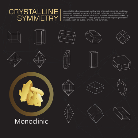 crystals polygon style symmetry  illustration vector setのイラスト素材