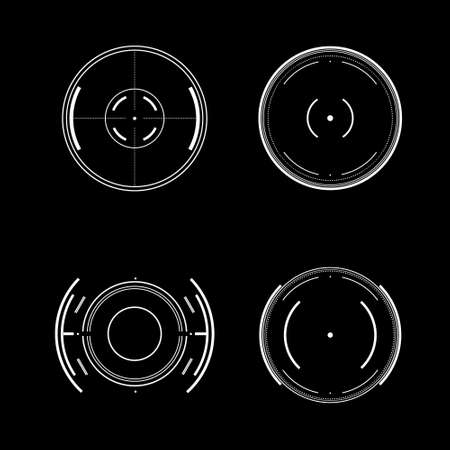 Radar interface UI future design graphic illustrationのイラスト素材