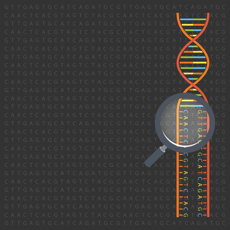 DNA structure background and iconのイラスト素材