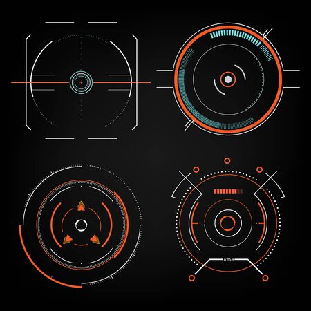 future sight action mode Radar interface UI future design graphic illustrationのイラスト素材