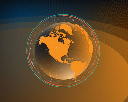 Futuristic global interface technology science abstract background graphics.のイラスト素材