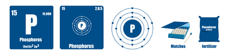 Periodic Table of element group V  Phosphorusのイラスト素材