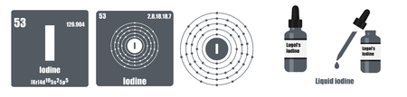 Periodic Table of element group VII The halogensのイラスト素材