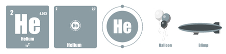 Periodic Table of element group VIII The noble gasesのイラスト素材