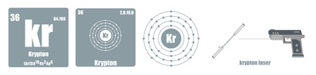 Periodic Table of element group VIII The noble gasesのイラスト素材