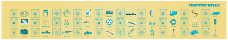 Periodic Table of element Transition metalsのイラスト素材