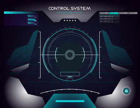 Future sight action mode  interface UI design graphic illustrationのイラスト素材