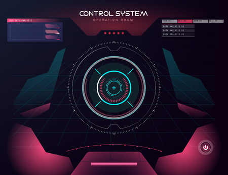 future sight action mode earth interface UI design graphic illustration HUDのイラスト素材