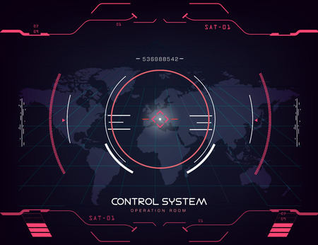 Future sight action mode  interface UI design graphic illustrationのイラスト素材