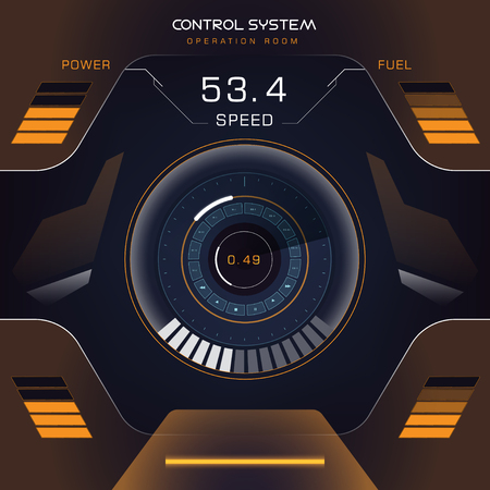 Future sight action mode  interface UI design graphic illustrationのイラスト素材