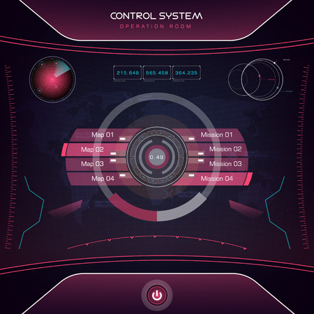 A future sight action mode earth interface UI design graphic illustration HUDのイラスト素材