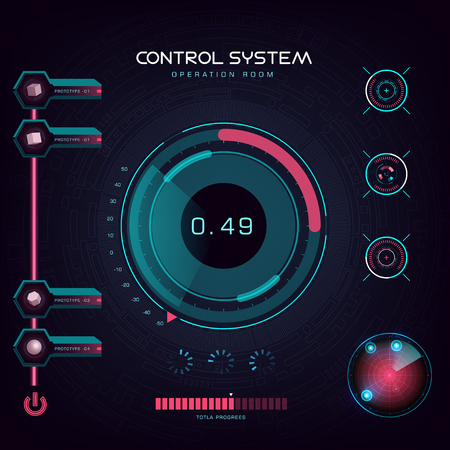 future sight action mode earth interface UI design graphic illustration HUDのイラスト素材