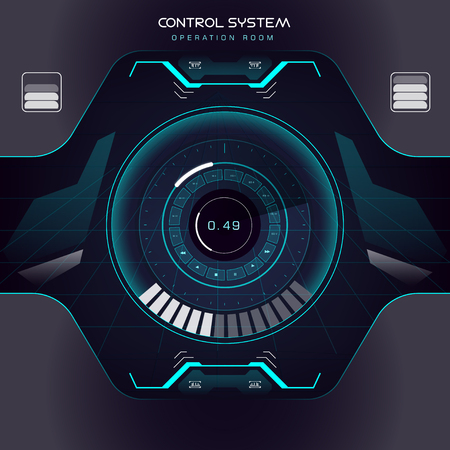 Future sight action mode  interface UI design graphic illustrationのイラスト素材