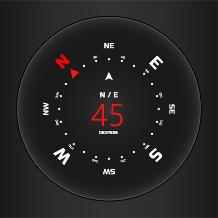 Compass digital HUD navigate illustration designのイラスト素材