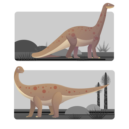Dinosaur plant eaters largest land animalsのイラスト素材