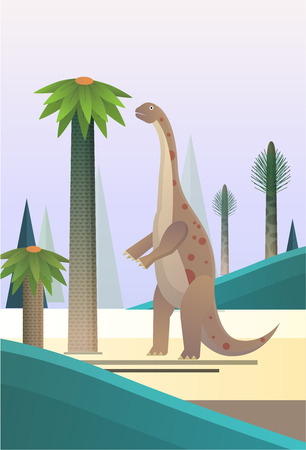 Dinosaur plant eaters largest land animalsのイラスト素材