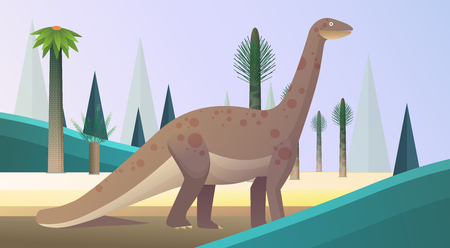 Dinosaur plant eaters largest land animalsのイラスト素材