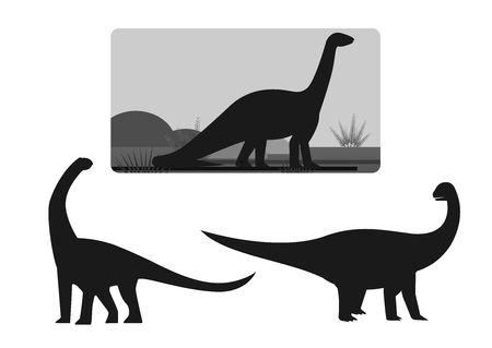 Dinosaur plant eaters largest land animalsのイラスト素材