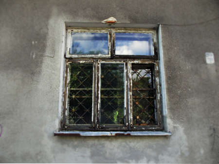 broken windowの写真素材