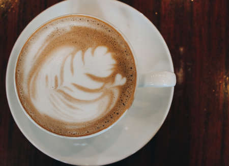coffee latte artの写真素材