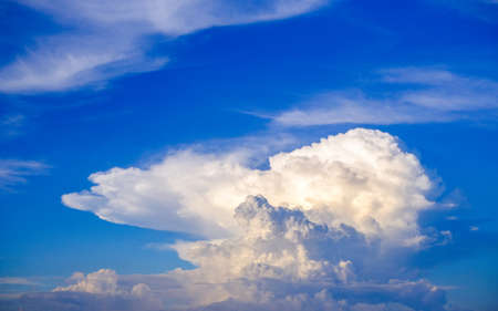 Blue sky with a big clouds