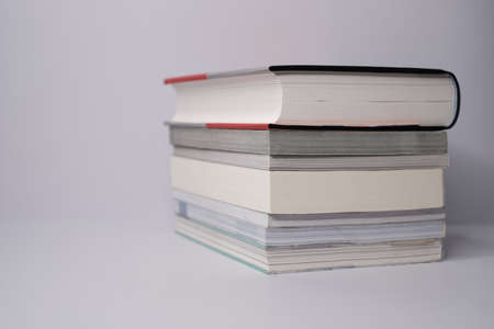 Many books on whiteの写真素材