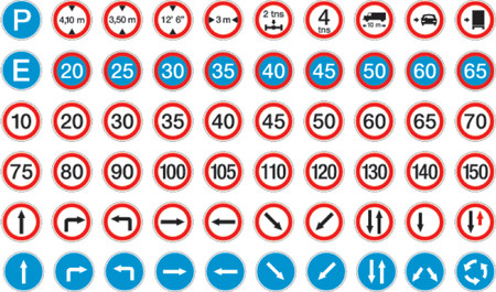 road signs in vector format pack 2のイラスト素材