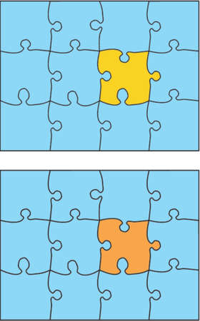 Puzzle. Being Different. (vector format)のイラスト素材