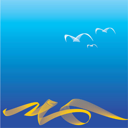 Background with twirly lines remembering a beachのイラスト素材