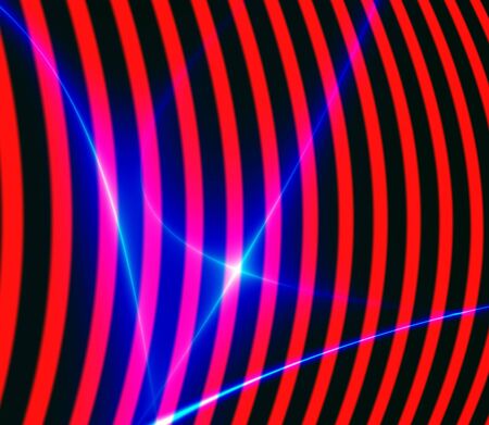 Dance of Lights on stripes. Computer generated abstract background.の写真素材