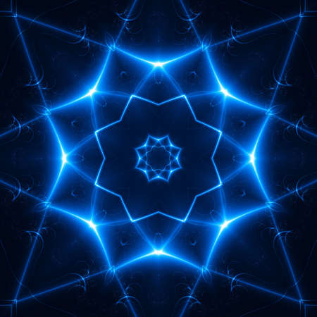 Jewel of Lights in the dark. Computer generated abstract background.の写真素材