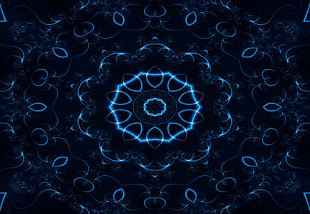 Fractal pattern forming a jewel of light.