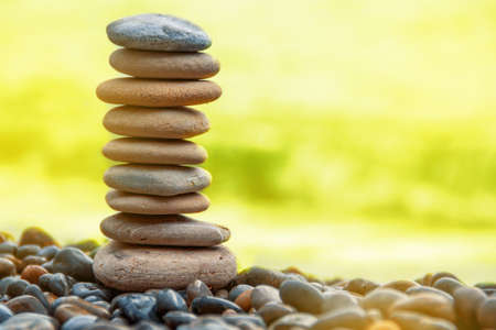 Stones Balance in sunrise in beautiful colors