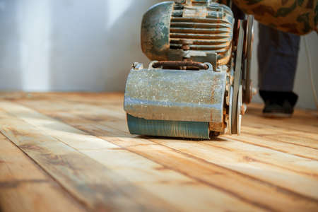 home renovation, parquet sanding, polishingの写真素材