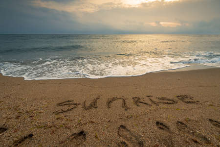 Beautiful sunrise over the sea.の写真素材