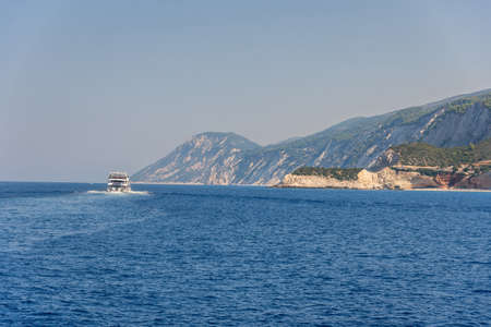One of the most beautiful beaches of Greece- Porto Katsiki in Lefkada.Ionian islands at summer.の写真素材