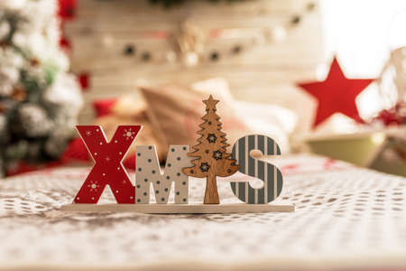 Merry Christmas and Happy New Year inscription. Greeting card.の写真素材