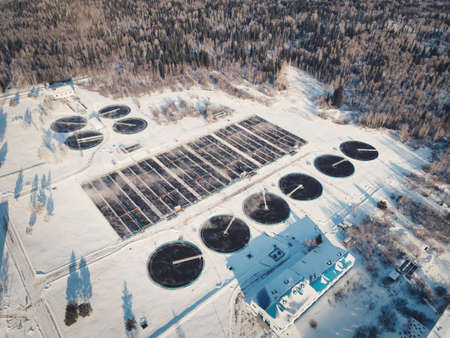 Wastewater treatment plant in the Siberian city of Tomskのeditorial素材