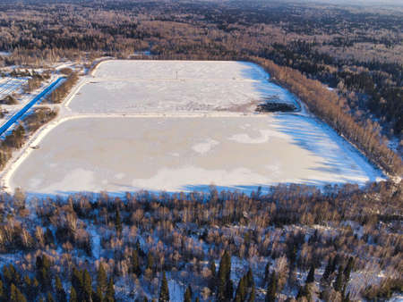Wastewater treatment plant in the Siberian city of Tomskのeditorial素材