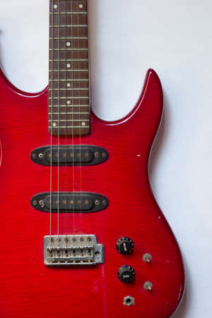 the red guitar  の写真素材