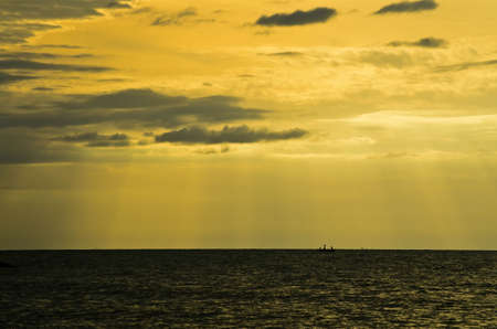 sunrise at sea in thailandの写真素材