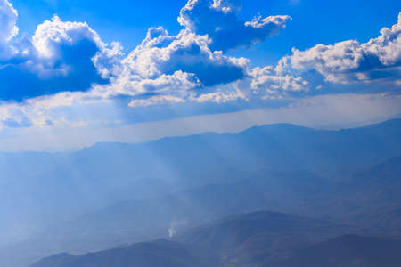 Beautiful blue sky with white cloud, concept for background texture.