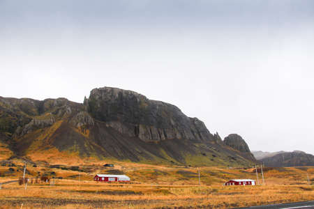 Landscape view of the big mountain and the grass field on the way to Reykholt, autumn Iceland Stock photo ID: 525212155 S M L Size GuideLarge  |  5184 px x 3456 px  |  43.9cm x 29.3cm @ 300 dpi   Upgrade to Enhanced License TIFFOutdoor or Print Advertisinの写真素材