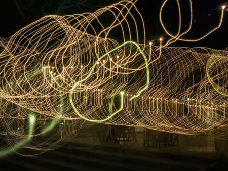 Light motion with slow speed shutter.