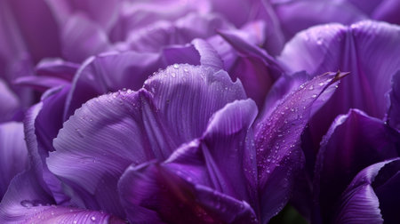 A close up of purple flowers with a purple background. The flowers are in full bloom and the colors are vibrantの素材