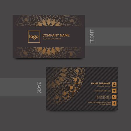 Modern presentation card. Vector business card template. Visiting card for business and personal use. Vector illustration design.のイラスト素材